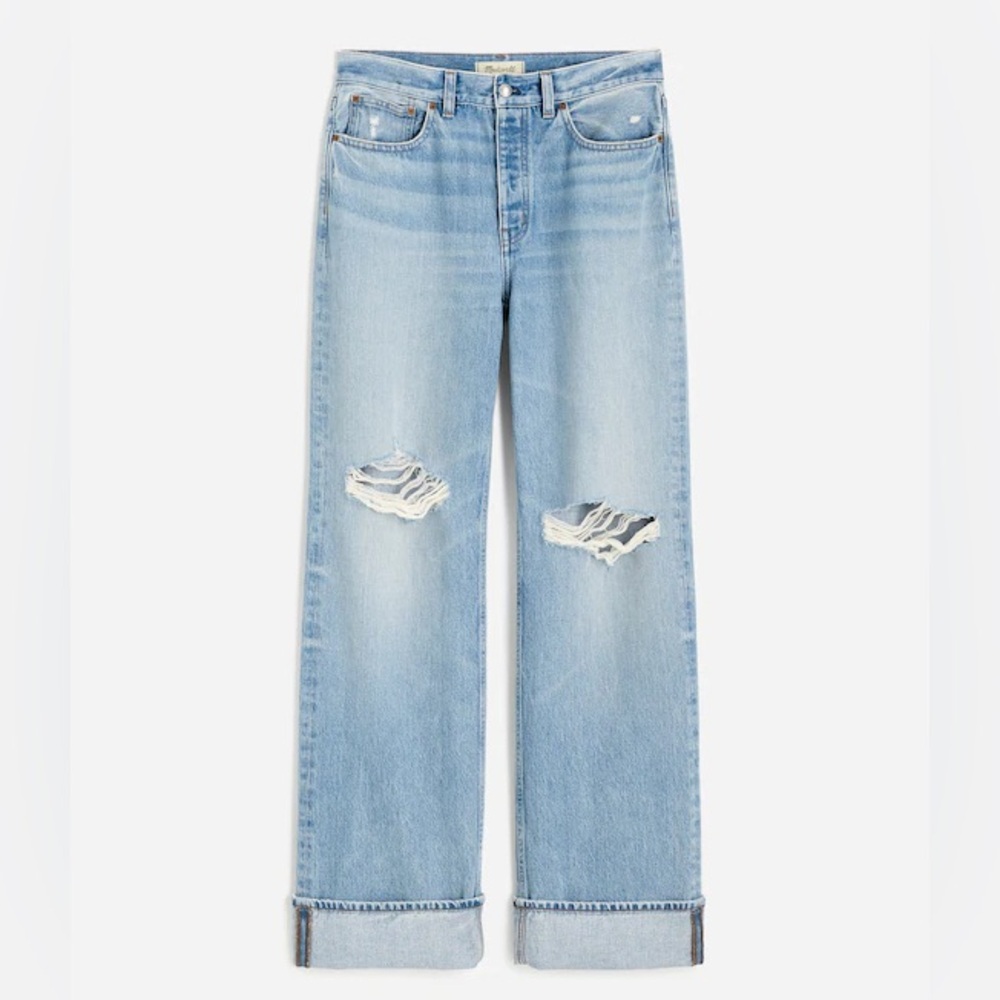 NWT Madewell Light Blue Wide-Leg Low-Slung Baggy Jeans